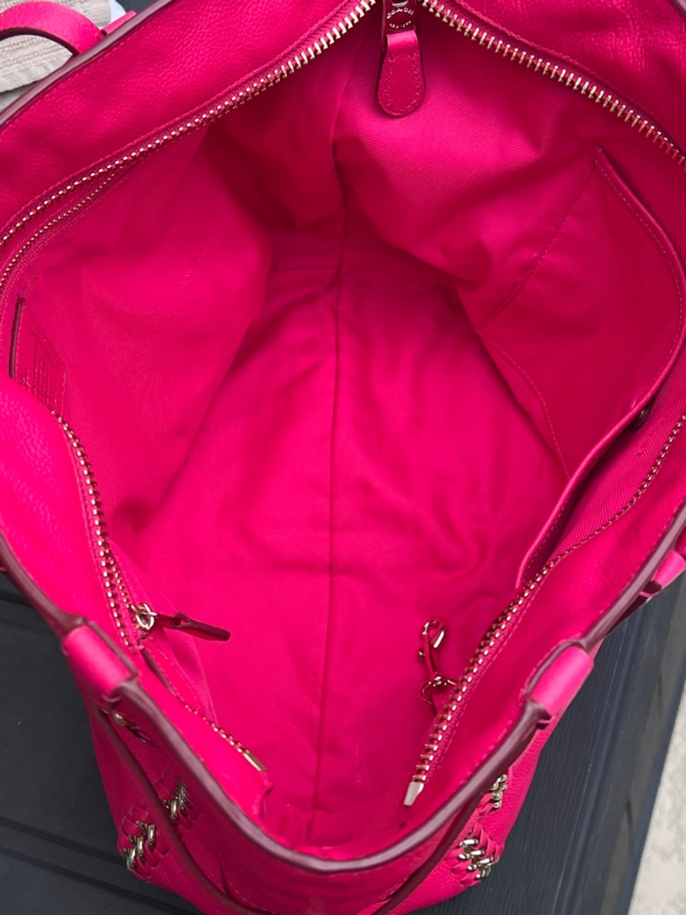 RARE COACH “Pink Ruby” Tatum Shoulder Tote - Picture 12 of 15